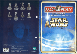 Hasbro MONOPOLY STAR WARS EPISODE 2 Manuel utilisateur