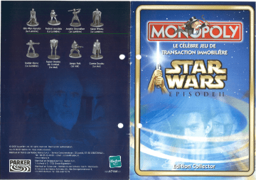 Manuel du propriétaire | Hasbro MONOPOLY STAR WARS EPISODE 2 Manuel utilisateur | Fixfr