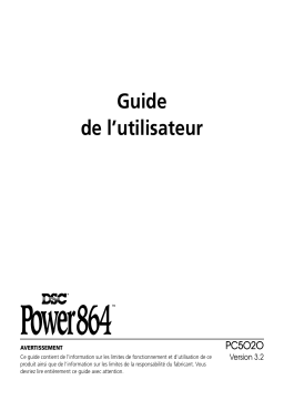 DSC Power864 Manuel utilisateur