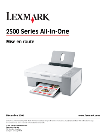 Manuel du propriétaire | Lexmark X2580 Manuel utilisateur | Fixfr