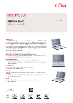 FUJITSU SIEMENS LifeBook T1010 Manuel utilisateur