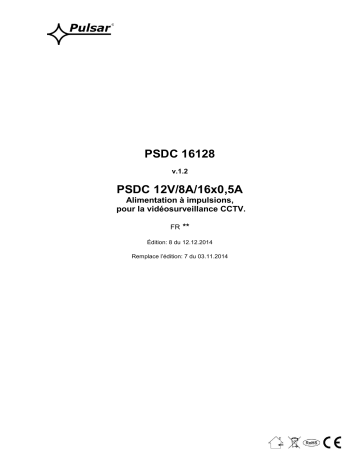 Mode d'emploi | Pulsar PSDC16128 - v1.2 Manuel utilisateur | Fixfr