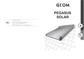 Mode d'emploi | Geom Volet roulant solaire Pegasus pour Velux S06 114x118 cm Manuel utilisateur | Fixfr