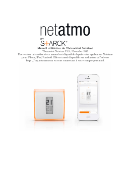 Netatmo Thermostat Netatmo Manuel utilisateur