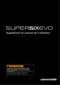 Cannondale SuperSix EVO 2020 Manuel du propriétaire