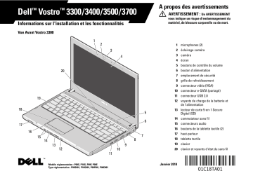 Dell Vostro 3700 laptop Guide de démarrage rapide | Fixfr