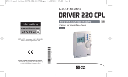 DELTA DORE DRIVER 220 CPL Manuel utilisateur