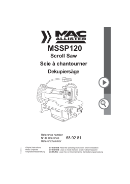 Mac Allister MSSP120 1700 trs/min Mode d'emploi