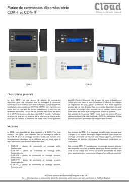 Cloud CDR-1 Series Fiche technique