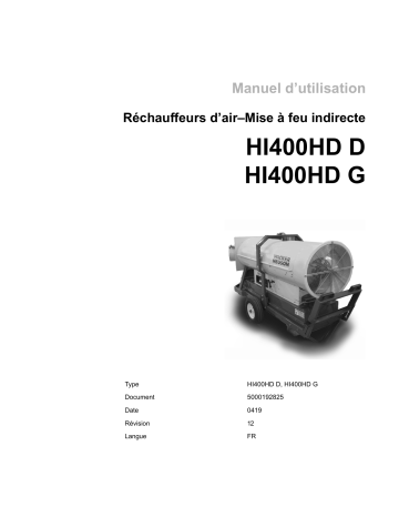 HI400HDD | HI 400HD G | HI400HD G | Wacker Neuson HI400HD D Indirect Fired Air Heater Manuel utilisateur | Fixfr