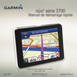 Garmin Nüvi 3700 Manuel utilisateur