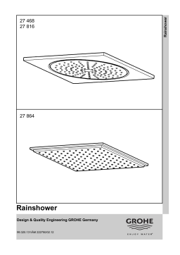 GROHE Rainshower F-Series 1-Spray 10 in. Ceiling Fixed Showerhead Flush Mount in Starlight Chrome Guide d'installation