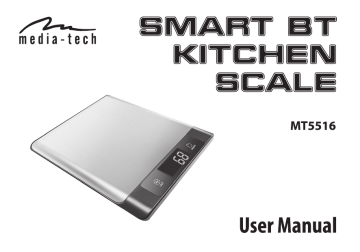 media-tech MT5516 SMART KITCHEN SCALE BT Manuel utilisateur | Fixfr