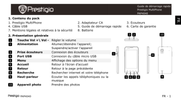 Prestigio MultiPhone PAP-4040 Manuel utilisateur | Fixfr
