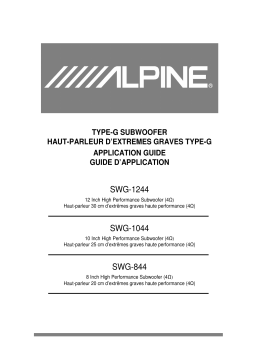 Alpine SWG-1244 Manuel utilisateur