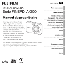 Fujifilm FinePix AX600 Manuel utilisateur