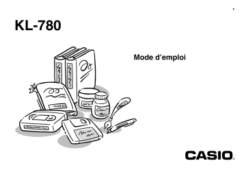 Manuel du propriétaire | Casio KL-780 Manuel utilisateur | Fixfr