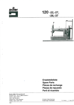 DURKOPP 120-37 Manuel utilisateur