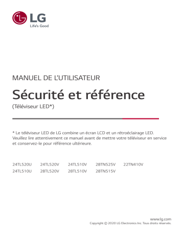 24TL510V-PZ | 24TL510V-WZ | LG 28TN515V-PZ Manuel du propriétaire | Fixfr