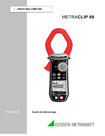 Mode d'emploi | Gossen MetraWatt METRAclip 88 Operating instrustions | Fixfr