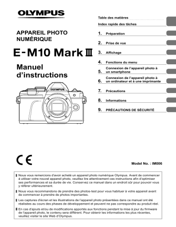 Olympus E-M10 Mark III Mode d'emploi | Fixfr