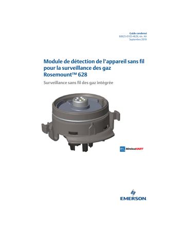 Mode d'emploi | Rosemount Module de détection de l’appareil sans fil pour la surveillance des gaz 628 Manuel utilisateur | Fixfr