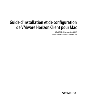 Mode d'emploi | VMware Horizon Client 4.6 Manuel utilisateur | Fixfr