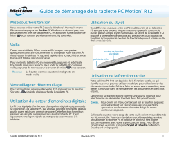 Motion Computing R12 Windows 7 Manuel utilisateur