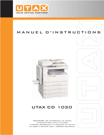 Mode d'emploi | Utax CD 1020 Copy System Manuel utilisateur | Fixfr