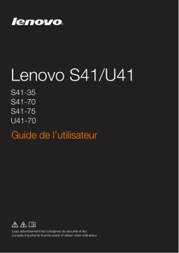 Lenovo U41-70 Manuel utilisateur