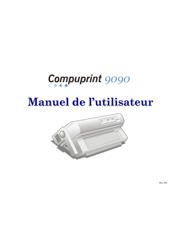 Compuprint 9090 Impact Printer Manuel utilisateur