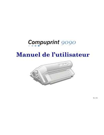 Compuprint 9090 Impact Printer Manuel utilisateur | Fixfr