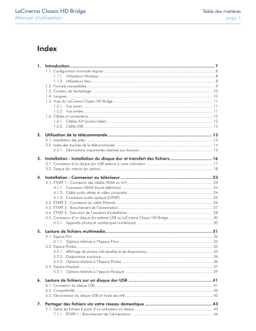 Manuel du propriétaire | LaCie LACINEMA CLASSIC HD BRIDGE Manuel utilisateur | Fixfr