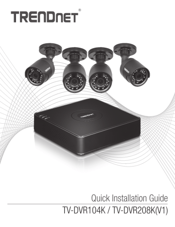 TV-DVR208K | RB-TV-DVR208K | Trendnet RB-TV-DVR104K 4-Channel HD CCTV DVR Surveillance Kit Manuel utilisateur | Fixfr