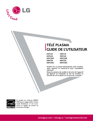 LG 42PG10 Manuel du propriétaire | Fixfr