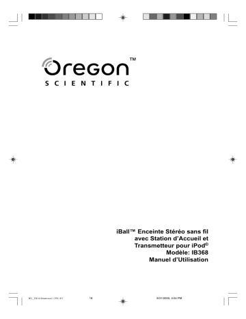 Manuel du propriétaire | Oregon Scientific IB368 Manuel utilisateur | Fixfr