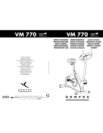 Domyos VM 770 Manuel utilisateur | Fixfr