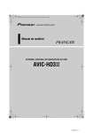 Pioneer AVIC-HD3II Manuel de Mat&eacute;riel + AI Chat