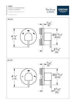 GROHE 29222EN3 Plus 1-Handle 3-Way Diverter Trim Kit in Brushed Nickel (Valve Not Included) Guide d'installation