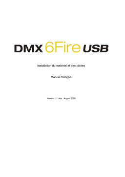 Terratec DMX 6Fire USB Manual Manuel utilisateur