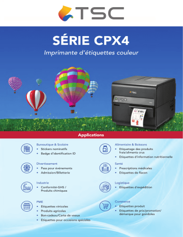 TSC CPX4 Series Manuel utilisateur | Fixfr