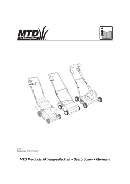 MTD ELECTRIC VERTICUTTER Manuel utilisateur