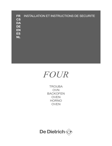 DOP7355X | DOP7350W | DOP7340X | Manuel du propriétaire | De Dietrich DOP7350A Manuel utilisateur | Fixfr