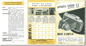 3,5 modèle 40 K | Kodak 620 modèle 40 K Mode d'emploi | Fixfr