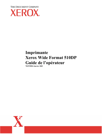 Xerox 510 Printer Mode d'emploi | Fixfr