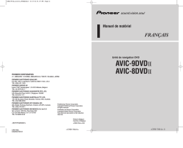 Pioneer AVIC 8 DVD II Manuel utilisateur