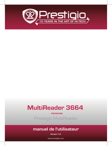MultiReader Kite 3664 | MultiReader PER-3664BC | MultiReader PER-3664 | Mode d'emploi | Prestigio PER-3664BC Manuel utilisateur | Fixfr