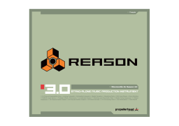 Propellerhead Reason 3.0 Manuel utilisateur