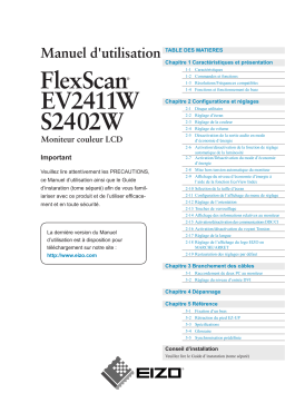 Eizo FlexScan EV2411W Manuel utilisateur