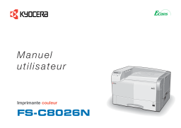 KYOCERA FS-C8026N Manuel utilisateur